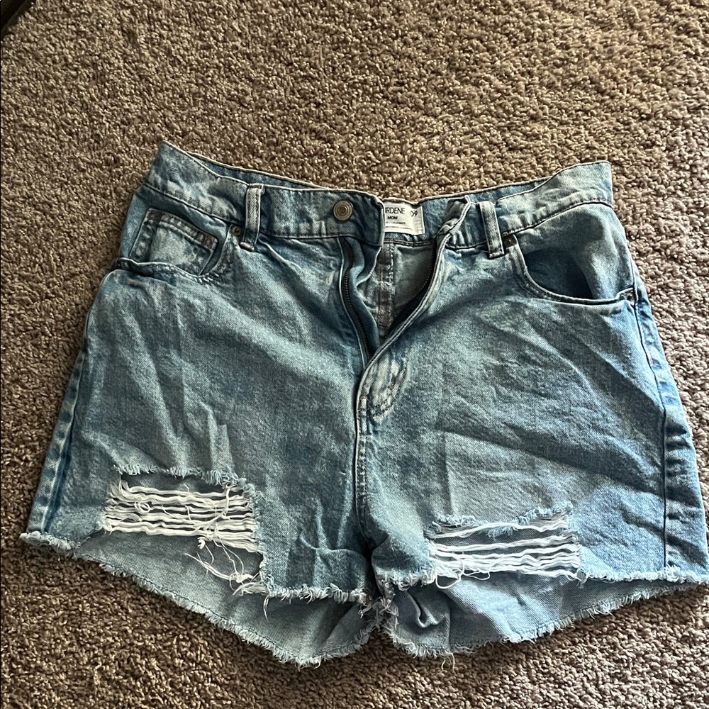 Ardene Light Blue Distressed Jean Shorts